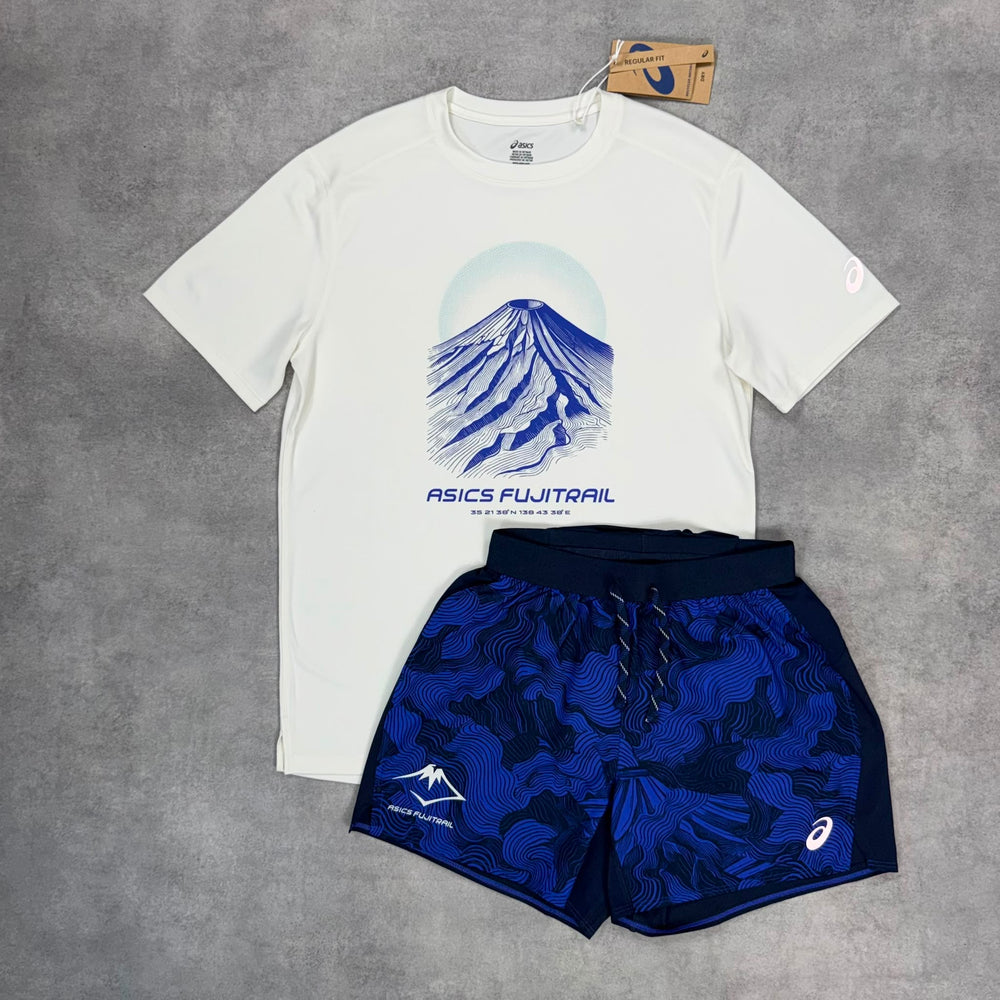 ASICS FUJITRAIL 5” SHORT SETS - White